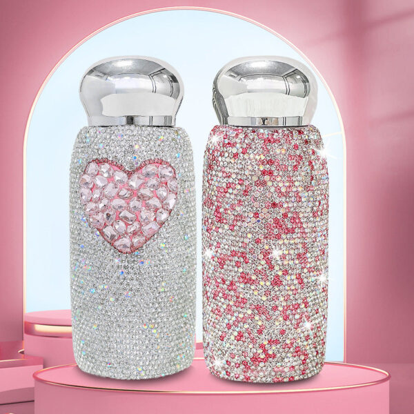 Wholesale Diamond-encrusted Stainless Steel Thermos Cup