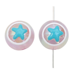 Round bead 16mm aperture about 2.5mm pink 1/bag