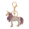 Wholesale Mixed Color Unicorn Inlaid Diamond Alloy Keychain