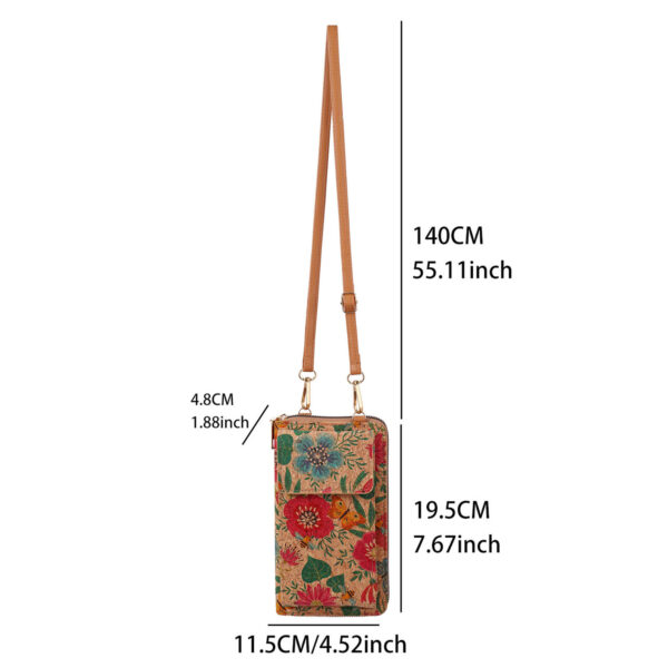 Wholesale Vintage Bohemian Style Wallet, Wood Grain Mobile Phone Bag, Zero PU Wallet
