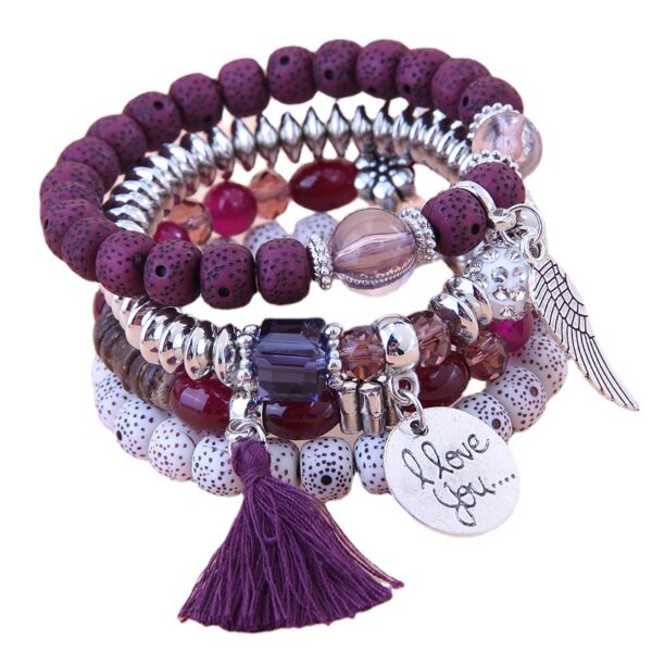 Wholesale Opal Vintage Ethnic Alloy Bracelet