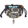O1CN01xw2TAA1dLo314YWXc_3010463720-0-cib Wholesale alloy anchor cowhide bracelet turquoise beaded multi-layer braided bracelet