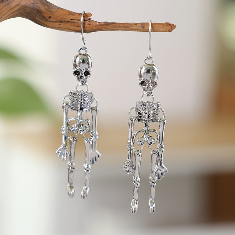 Wholesale Skeleton Body Alloy Earrings
