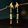 O1CN01xxi9Ov2NQoqyoMdXB_2200655039958-0-cib Wholesale Vintage Bamboo Long Section Imitation Jade Earrings