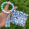 Wholesale Leopard Print Butterfly Beaded Bracelet Keychain