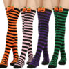 Wholesale Halloween Cartoon Devil Knee-high Striped Socks