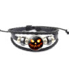 Wholesale Halloween Pumpkin Time Stone Leather Beaded Alloy Bracelet