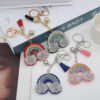Wholesale Creative Rainbow Hot Diamond Keychain