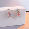 Wholesale Colorful Aurora Alloy Earrings
