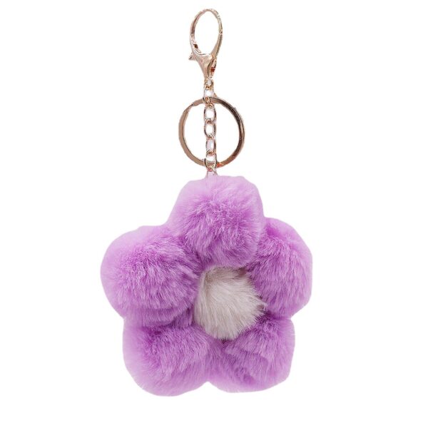 Wholesale Plush Flower Ball Keychains