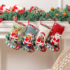 Wholesale Large Size Christmas Stockings Fence Hangings Burlap Gift Bags Christmas Tree Decorations
