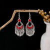 Wholesale Vintage Bohemian Tassel Turquoise Earrings