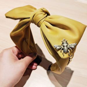 Yellow Bee Chain Bow Headband