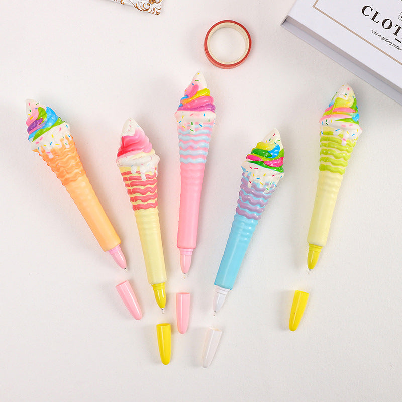 Wholesale Plastic Cartoon Ice Cream Pressure Reducing Pen