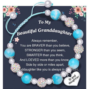 Lettering Granddaughter + sky blue + Granddaughter card