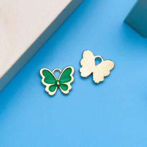 1 drip dark green butterfly 12x11mm-12494-0.6g