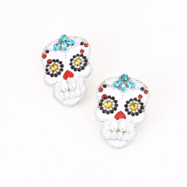 Wholesale Skull Earrings with Pearls