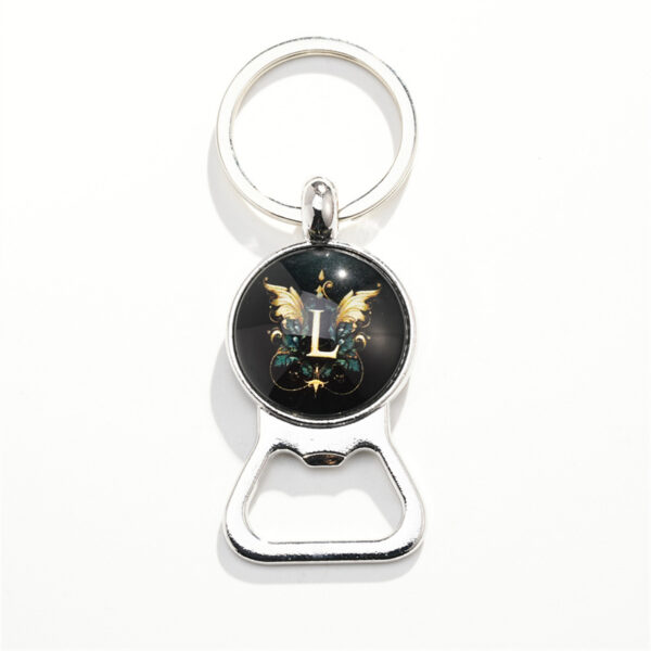 Wholesale Letter Butterfly Bottle Opener Time Gem Keychain