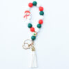 Wholesale Christmas Tree Silicone Beads Wrist Keychain