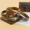 Wholesale Tibetan Nepalese Vintage Turquoise Brass Bracelet