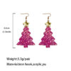 Wholesale Christmas Glitter Gretel Leather Acrylic Earrings
