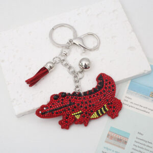 Wholesale Creative Cartoon Crocodile Hot Diamond Keychain