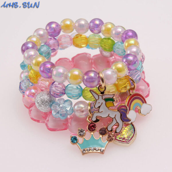 O1CN01yChYlx1QEr2P1cDjp_2201245431945-0-cib Wholesale Rainbow Cloud Oil Drip Acrylic Beaded Bracelet