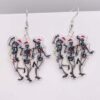 Wholesale Horror Christmas Gingerbread Man Skull Acrylic Earrings