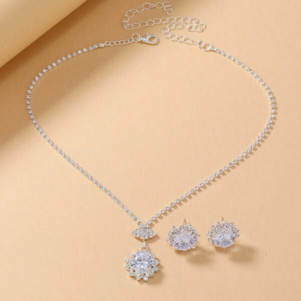 Wholesale Super Flash Rhinestone Necklace Earring Set