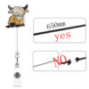 O1CN01yEfVQ31DSyN22hzm7_971130216-0-cib Wholesale Badge Reels Acrylic Bull Head Retractable Keychain