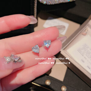MINI transparent love ear studs