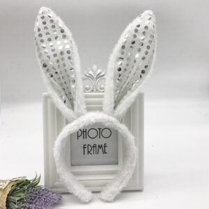 White Sequin Rabbit Ears