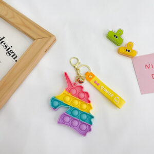 Unicorn Macaron Decompression Keychain
