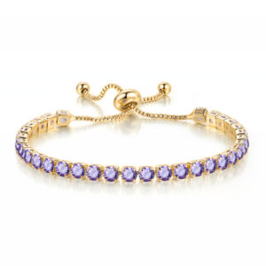 Light gold medium purple blue stone
