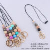 O1CN01yIR2TI1NrNhUl0OBM_2214899881623-0-cib Wholesale Leopard Print Silicone Beaded Lanyard ID Keychain