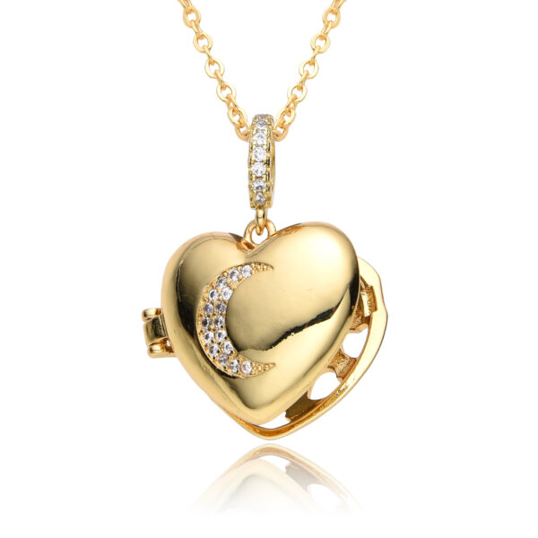O1CN01yITKMB25dxBgvWZLn_2212612967550-0-cib Wholesale Valentine's Day Heart Moon Pentagram Copper Gold Plated Necklace