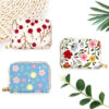 Wholesale Ultra-thin Small Floral Card Clip PU Wallet