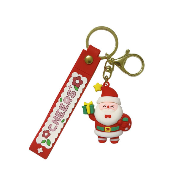 Wholesale Santa Silicone Keychain Christmas Gift