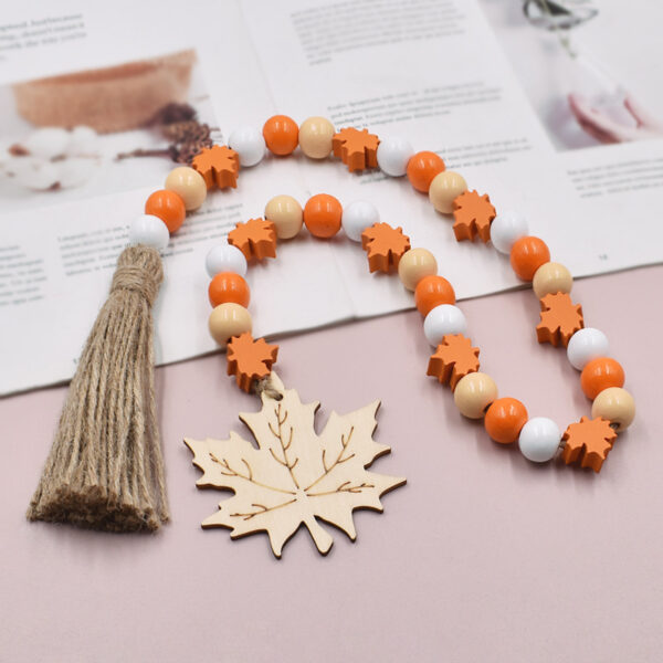 Wholesale of 2023 Thanksgiving Hemp Rope Tassel Wooden Beaded Home Decorative Pendants