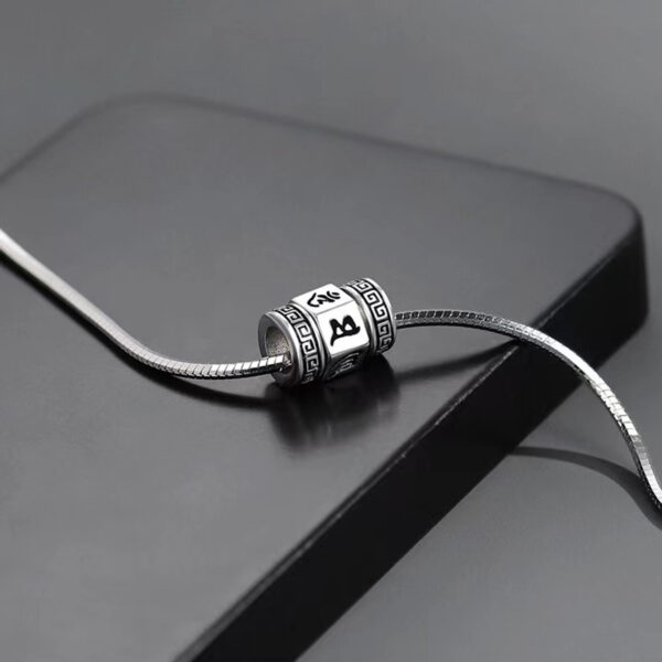 Wholesale Six Words Mantra Turnable Pendant Necklaces