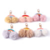 O1CN01yLugJb2KzDo68BAou_2211051639627-0-cib Wholesale Cartoon Fur Ball Hand Knitted Rainbow Keychain