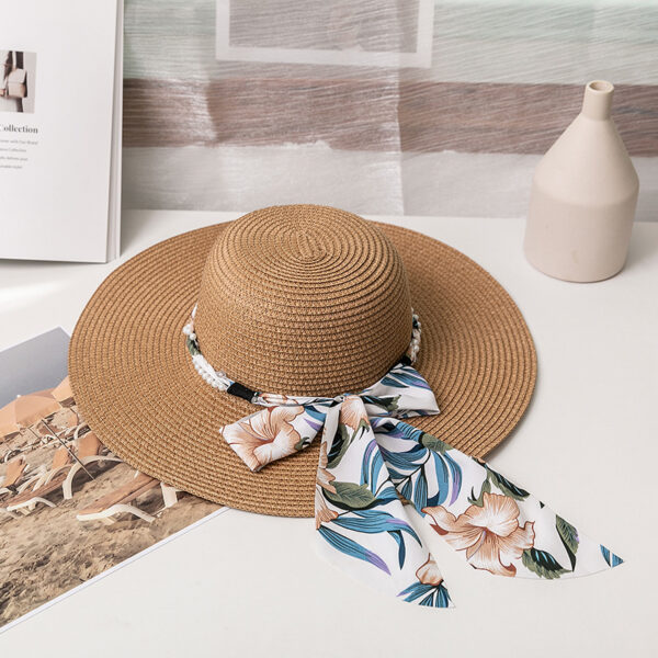 O1CN01yOKsem1fYkXBuM9hG_1109564019-0-cib Wholesale Summer Bow Ribbon Big Hat Folding Straw Hat Sun Hat