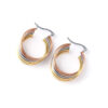 Wholesale Gold Stainless Steel Multilayer Lines Titanium Steel Earrings