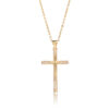 Wholesale Copper Micropaved Zircon Cross Pendant Necklace