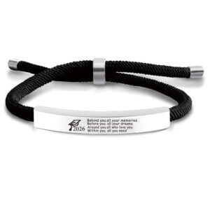 SLX032 black rope bracelet