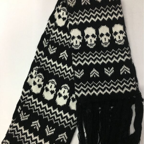 Wholesale Knitted Jacquard Ghost Head Skull Scarves
