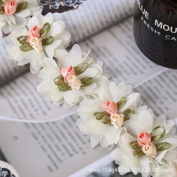 Wholesale 5CM 3D Chiffon Flower Lace Clothing Accessories for Handmade DIY