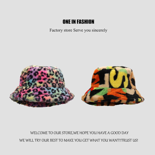O1CN01yQJFiw1JyTBYWtt1D_2209703131097-0-cib Wholesale Tie-dye Leopard Print Plush Bucket Hat
