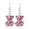 Wholesale Plastic Resin Cute Colorful Bear Earrings