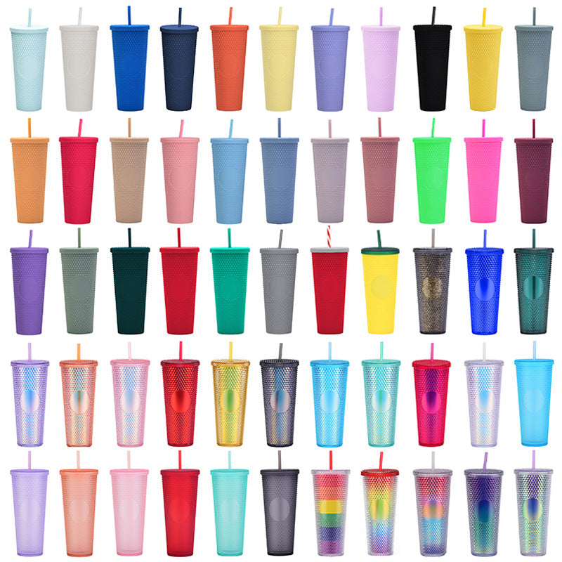 Wholesale Double Layer Plastic Straw C